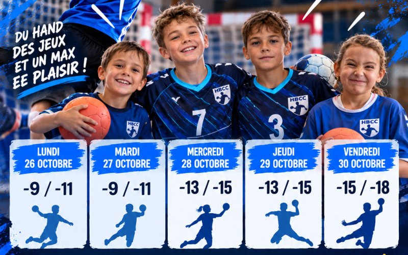 🤾 Stage de la Toussaint du HBCC : du hand, des jeux et un max de plaisir !