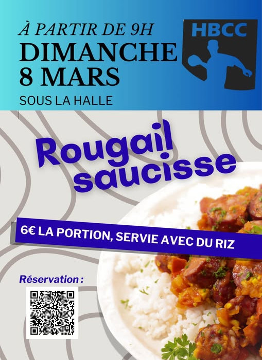Rougail saucisse - Dimanche 8 mars - HandBall Club de Chaponnay